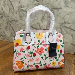 Kate Space Madison Strawberry Garden Prin Crossbody Purse